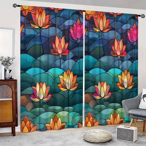 Colorful lotus flower pattern - colorful,