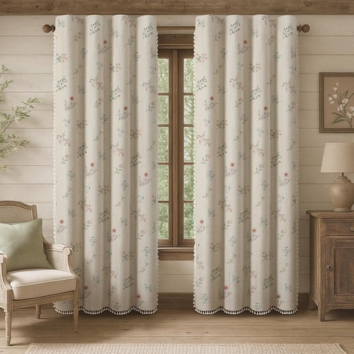 Boho floral 100 blackout - boho,