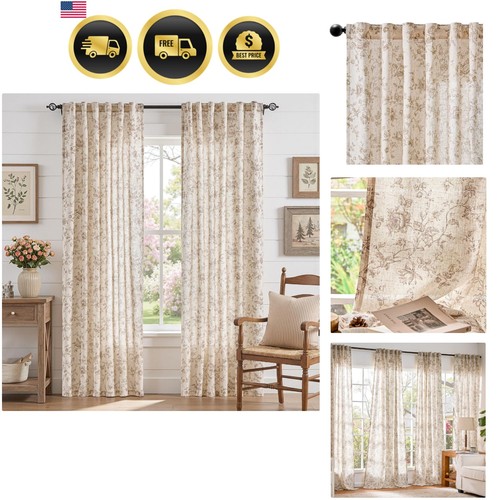 Linen curtains inch taupe - inch,