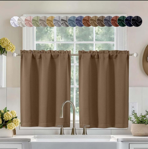 Brown blackout curtain - blackout, 36
