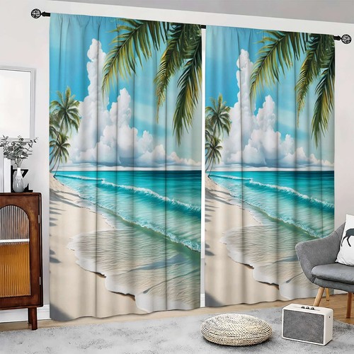 Tropical beach palm tree - tropical,