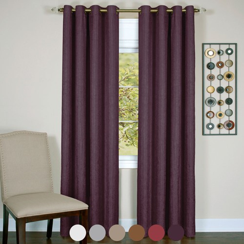 Aubergine solid window curtain - solid,