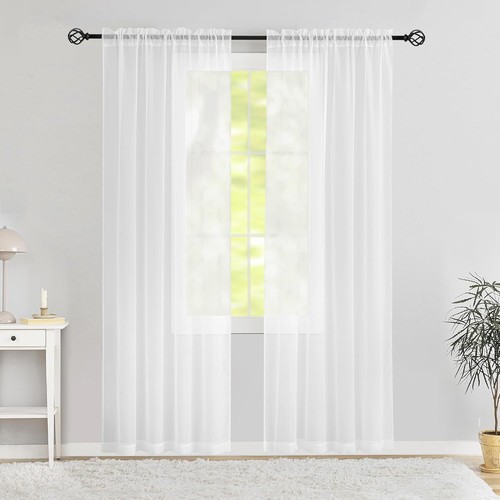 Piece sheer voile - piece, rod