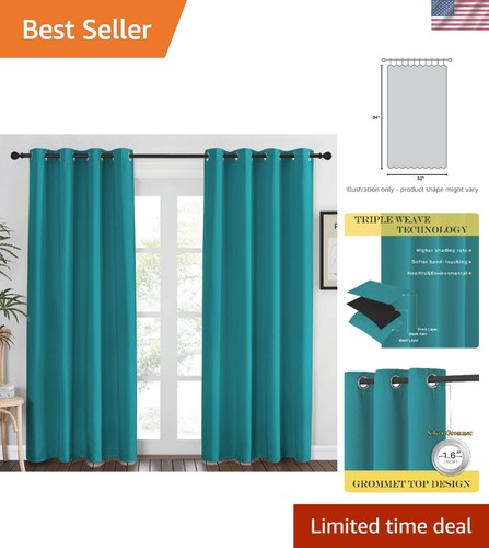 Panel peacock teal blackout - peacock,