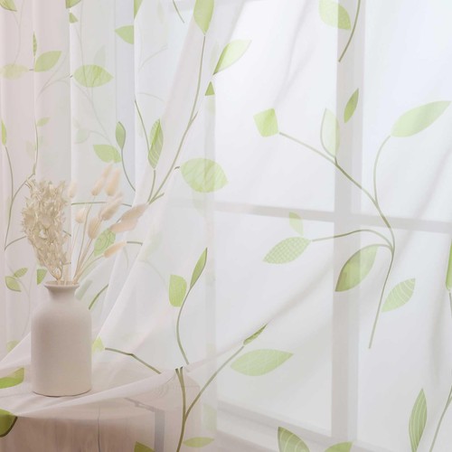 Leaf sheer curtains 96 - l.z.e,