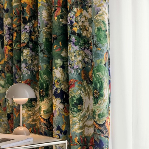 Floral blackout curtains - floral,